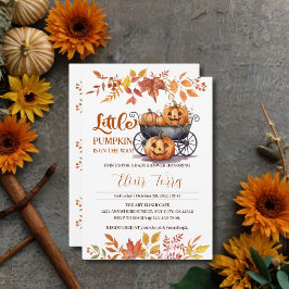 Een beetje pompoen Halloween Herfst Baby shower Kaart