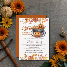 Een beetje pompoen Halloween Herfst Baby shower Kaart