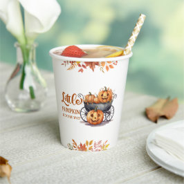 Een beetje pompoen Halloween Herfst Baby shower Papieren Bekers