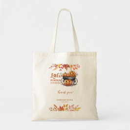 Een beetje pompoen Halloween Herfst Baby shower Tote Bag