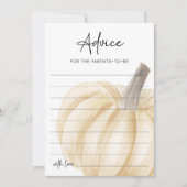 Een beetje pompoen Herfst Baby shower Advies Kaart (Voorkant)