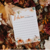 Een beetje pompoen Herfst Baby shower advies Kaart