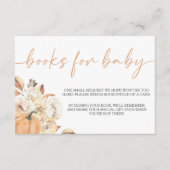 Een beetje pompoen Herfst Baby shower boeken voor Informatiekaartje (Voorkant)