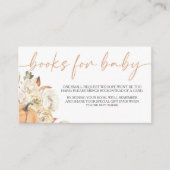 Een beetje pompoen Herfst Baby shower boeken voor  Informatiekaartje (Voorkant)