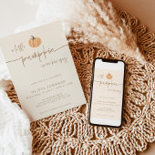 Een beetje pompoen Herfst Baby shower, Boy Baby sh Kaart