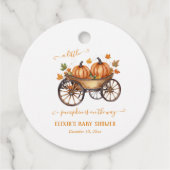 Een beetje pompoen Herfst Baby shower Genderneutra Bedankjes Labels (Voorkant)