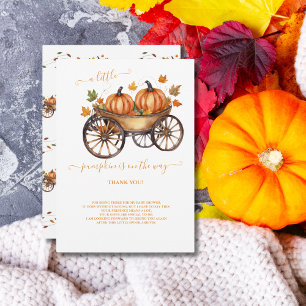 Een beetje pompoen Herfst Baby shower Genderneutra Bedankkaart