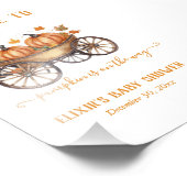 Een beetje pompoen Herfst Baby shower Genderneutra Foto Afdruk (Hoek)