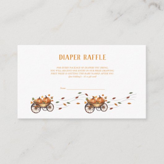 Een beetje pompoen Herfst Baby shower Genderneutra Informatiekaartje (Voorkant)