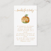 Een beetje pompoen Herfst Baby shower Genderneutra Informatiekaartje (Voorkant)