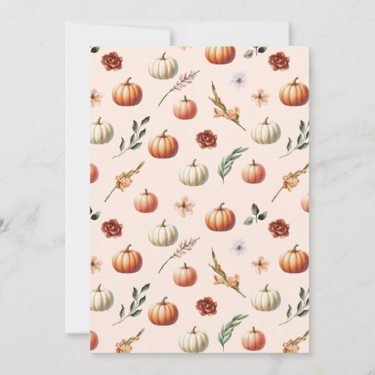 Een beetje pompoen Herfst Baby shower Genderneutra Kaart (Achterkant)