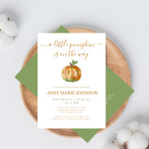 Een beetje pompoen Herfst Baby shower Genderneutra