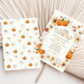 Een beetje pompoen Herfst Baby shower Genderneutra Kaart