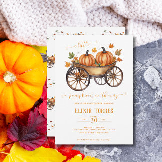 Een beetje pompoen Herfst Baby shower Genderneutra Kaart