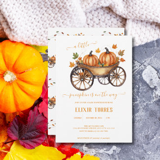 Een beetje pompoen Herfst Baby shower Genderneutra Kaart