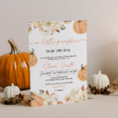 Een beetje pompoen Herfst Baby shower Genderneutra Kaart
