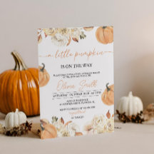 Een beetje pompoen Herfst Baby shower Genderneutra