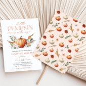 Een beetje pompoen Herfst Baby shower Genderneutra Kaart