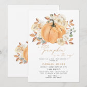 Een beetje pompoen Herfst Baby shower Genderneutra Kaart (Voorkant / Achterkant)