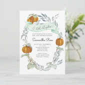 Een beetje pompoen Herfst Baby shower Genderneutra Kaart (Staand voorkant)