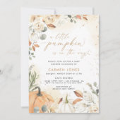 Een beetje pompoen Herfst Baby shower Genderneutra Kaart (Voorkant)