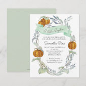 Een beetje pompoen Herfst Baby shower Genderneutra Kaart (Voorkant / Achterkant)