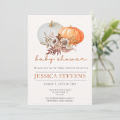 Een beetje pompoen Herfst Baby shower Genderneutra Kaart (Staand voorkant)