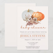 Een beetje pompoen Herfst Baby shower Genderneutra Kaart (Voorkant / Achterkant)