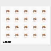 Een beetje pompoen Herfst Baby shower Genderneutra Ronde Sticker (Vel)
