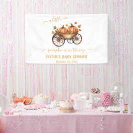Een beetje pompoen Herfst Baby shower genderneutra Spandoek