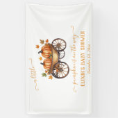 Een beetje pompoen Herfst Baby shower genderneutra Spandoek (Verticaal)
