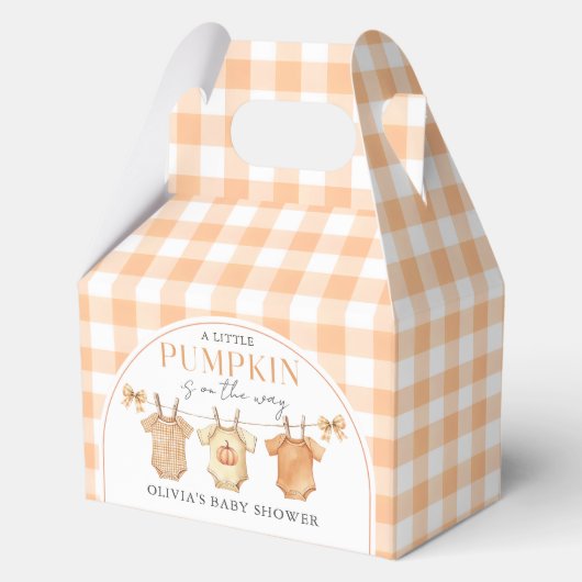Een beetje pompoen Herfst Baby shower gunstbox Bedankdoosjes (Voorkant)
