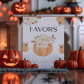 Een beetje pompoen Herfst Baby shower gunsten Reclamebord Met Voetstuk