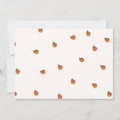 Een beetje pompoen herfst baby shower kaart (Achterkant)