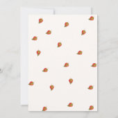 Een beetje pompoen herfst baby shower kaart (Achterkant)