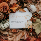 Een beetje Pompoen Herfst Baby shower Luier Raffle Informatiekaartje