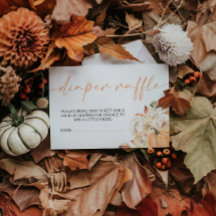 Een beetje Pompoen Herfst Baby shower Luier Raffle