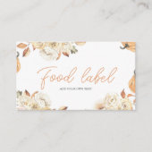 Een beetje pompoen Herfst Baby shower voedsellabel Informatiekaartje (Voorkant)