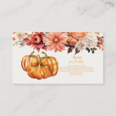 Een beetje pompoen Herfst Bloemen Baby Boeken voor Informatiekaartje (Voorkant)