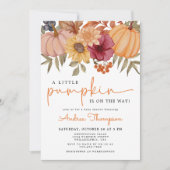 Een beetje pompoen herfst bloemenpompoen Baby show Kaart (Voorkant)