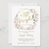 Een beetje pompoen Herfst blos roze baby shower me Kaart (Voorkant)