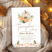 Een beetje pompoen Herfst Boho Baby shower Kaart