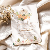 Een beetje pompoen Herfst Boho Baby shower Kaart