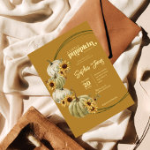 Een beetje pompoen Herfst Boho Floral Baby shower Kaart