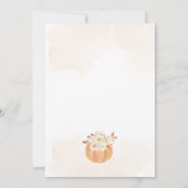 Een beetje pompoen Herfst Boho regenboog Baby show Kaart (Achterkant)