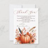 Een beetje pompoen herfst Dank u opmerking Kaart (Voorkant)