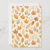 Een beetje pompoen Herfst gebladerte booguitnodigi Kaart (Achterkant)