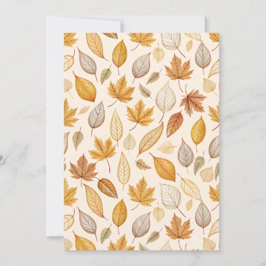 Een beetje pompoen Herfst gebladerte booguitnodigi Kaart (Achterkant)