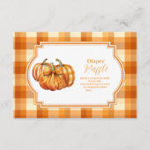 Een beetje pompoen Herfst Herfst Baby Luier Raffle Informatiekaartje (Voorkant)