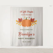 Een beetje pompoen herfst Herfst Baby shower achte Wandkleed (Voorkant)